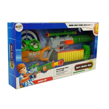 Prezentowy zestaw karabin piankowy z tarczą i akcesoriami