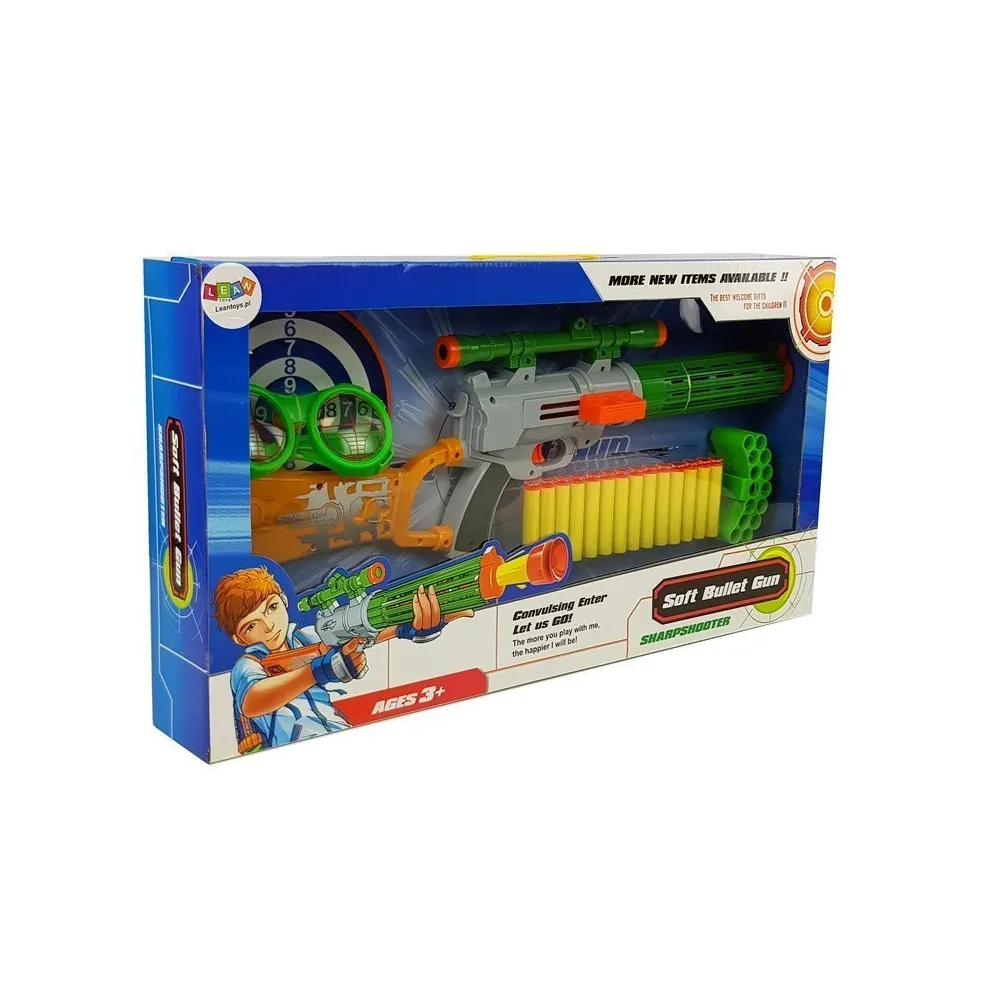 Prezentowy zestaw karabin piankowy z tarczą i akcesoriami