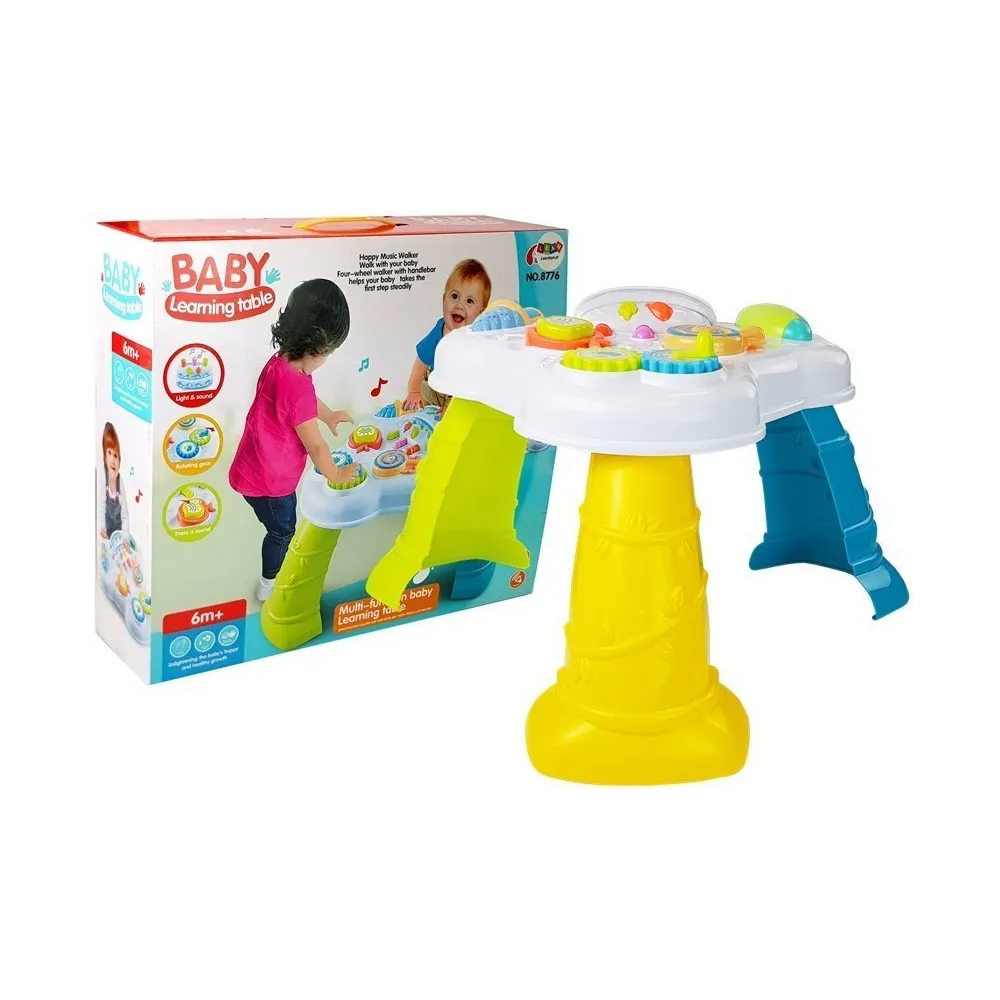 Stolik edukacyjny urodzinowy dla niemowląt z kolorowymi słodyczami