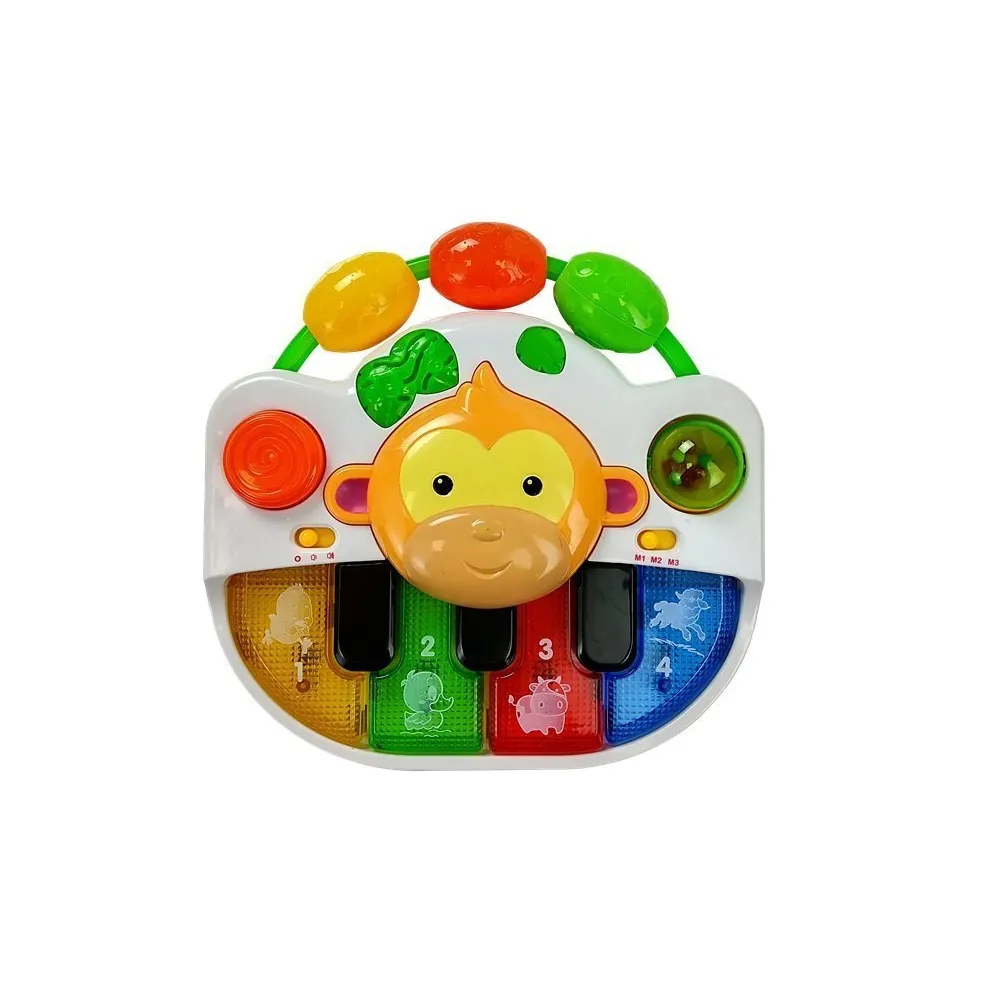 Detale pianinka edukacyjnego: klawisze i kolorowe elementy