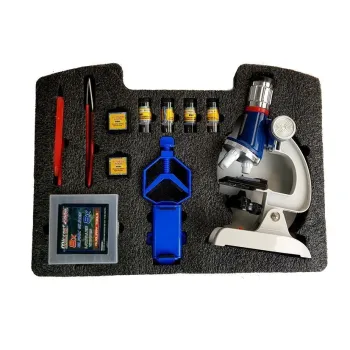 Mikroskop dziecięcy z powiększeniem 100x 400x 1200x w praktycznym opakowaniu