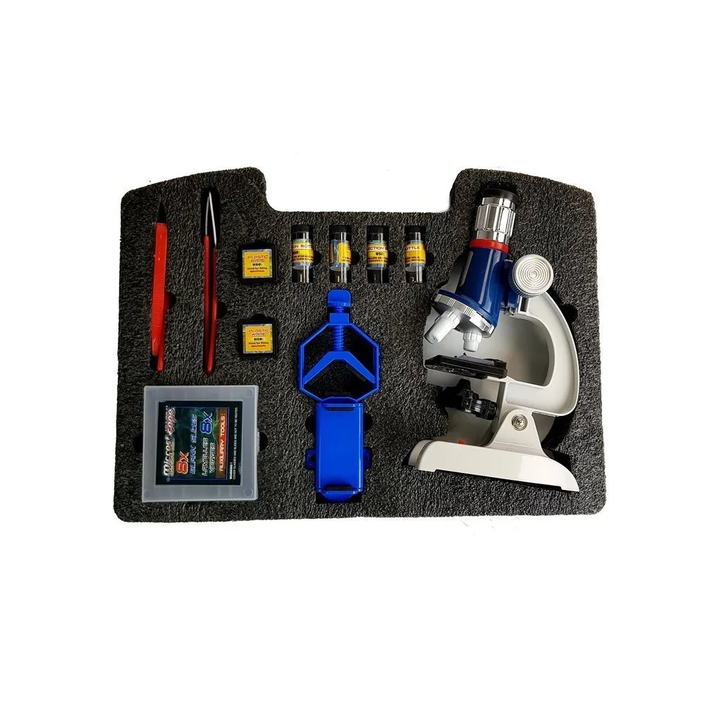 Mikroskop dziecięcy z powiększeniem 100x 400x 1200x w praktycznym opakowaniu