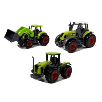 Zestaw Pojazdów Rolniczych Traktory Przyczepy z Figurkami Zwierząt