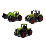 Różnorodne pojazdy rolnicze z figurkami zwierząt domowych