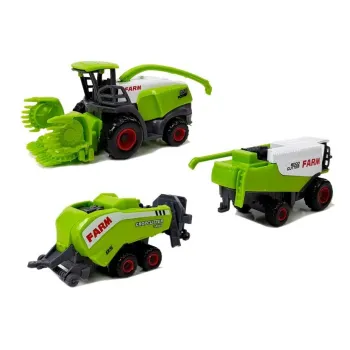 Zabawka edukacyjna z traktorami, kombajnem i zwierzętami
