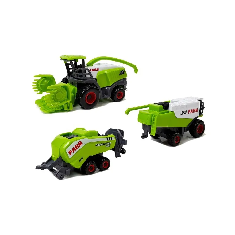 Zabawka edukacyjna z traktorami, kombajnem i zwierzętami