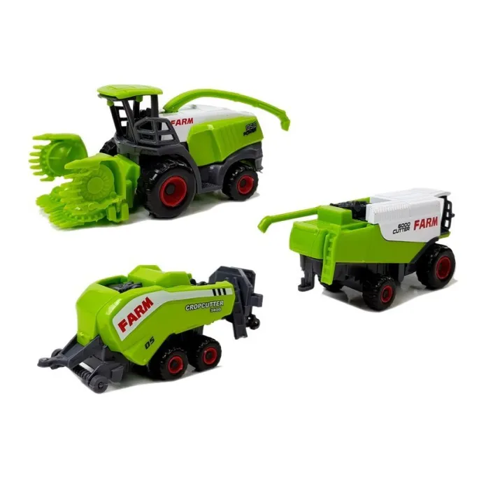 Zabawka edukacyjna z traktorami, kombajnem i zwierzętami