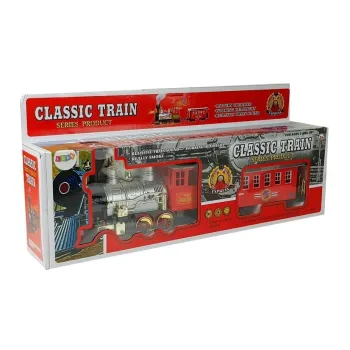 Klasyczny pociąg na baterie z efektami świetlnymi i dźwiękowymi