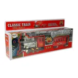 Klasyczny pociąg na baterie z efektami świetlnymi i dźwiękowymi