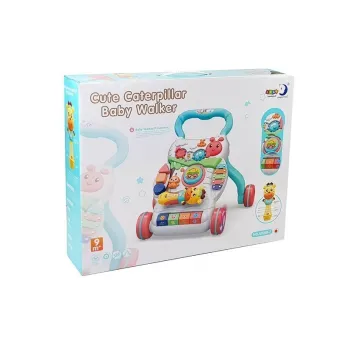 Efekt świecących kół w pchaczu edukacyjnym podczas jazdy