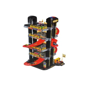 Zestaw autek obok wielofunkcyjnego toru parkingowego dla dzieci