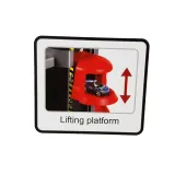 Widok z góry na tor parkingowy dla dzieci z efektem świetlnym