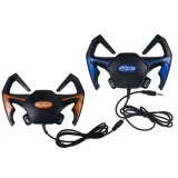 Elementy toru wyścigowego z kontrolerami do sterowania autkami