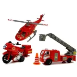 Wóz strażacki zabawkowy gotowy do akcji ratunkowej w zestawie