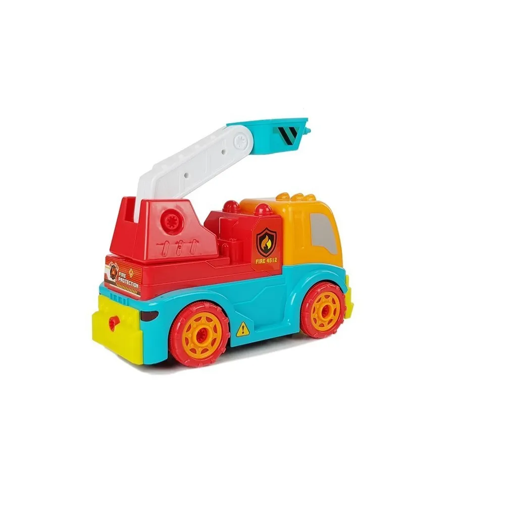 Wóz strażacki zabawka edukacyjna rozwijająca zdolności manualne dziecka