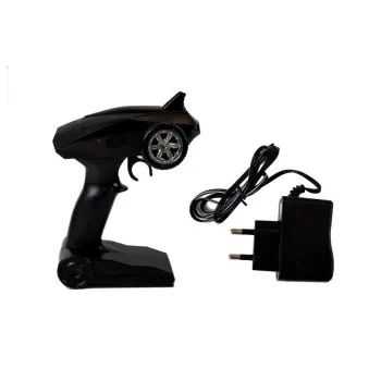 Zestaw do samochodu RC: auto, pilot, akumulator i ładowarka