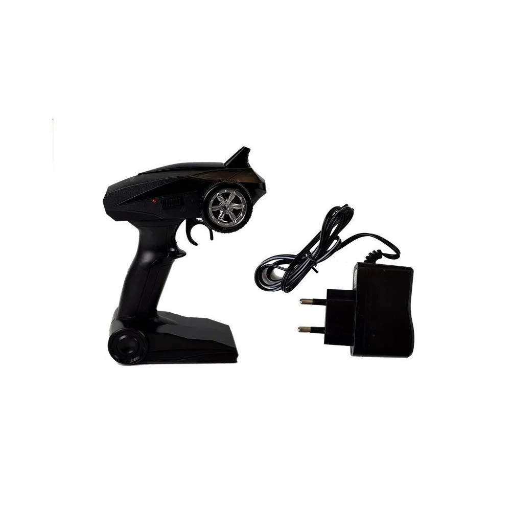 Zestaw do samochodu RC: auto, pilot, akumulator i ładowarka