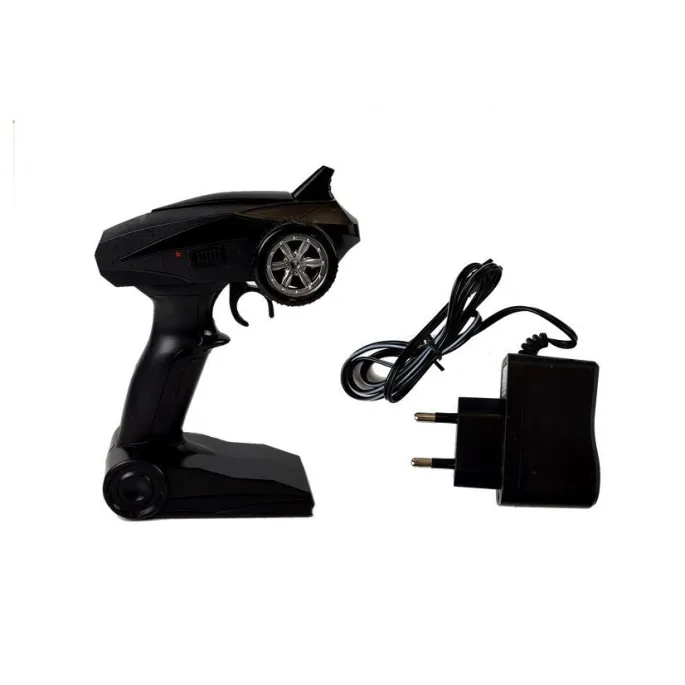 Zestaw do samochodu RC: auto, pilot, akumulator i ładowarka