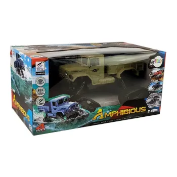 Szczegóły konstrukcji żółtego terenowego auta RC 1:12