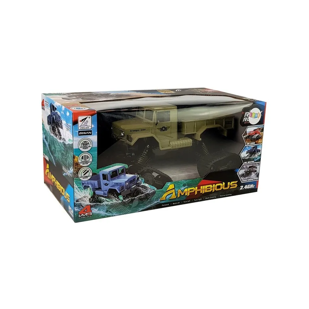 Szczegóły konstrukcji żółtego terenowego auta RC 1:12