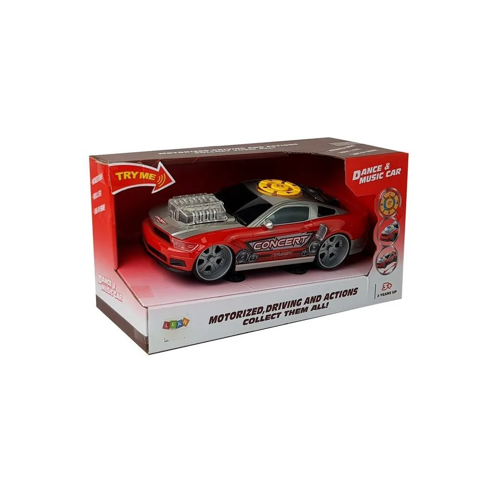 Kolorowe opakowanie prezentowe z przezroczystą witrynką auta DJ