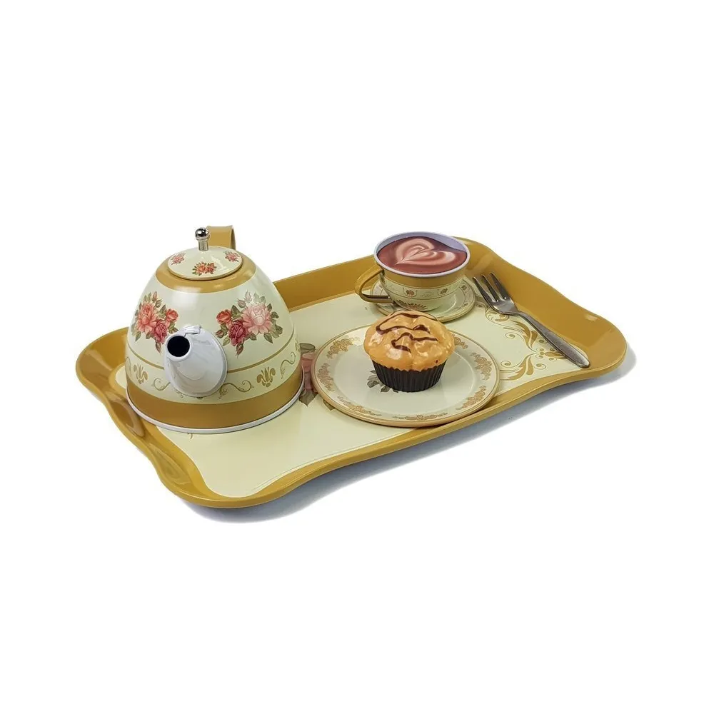 Kompletny zestaw herbaciany dla dzieci z filiżankami i słodkościami