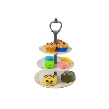 Zabawkowy czajniczek z filiżankami i talerzykami do herbaty
