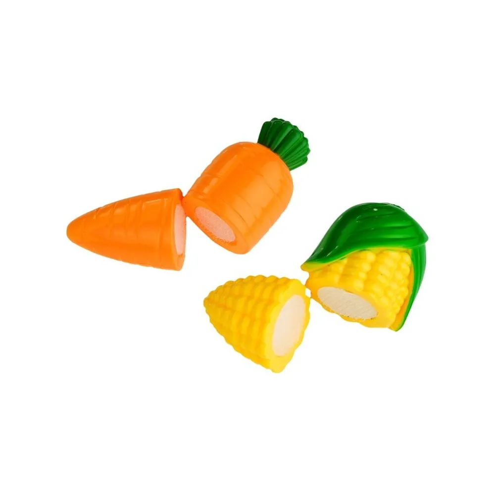 Zestaw zabawkowy z imitacją blendera i elementami kuchennymi