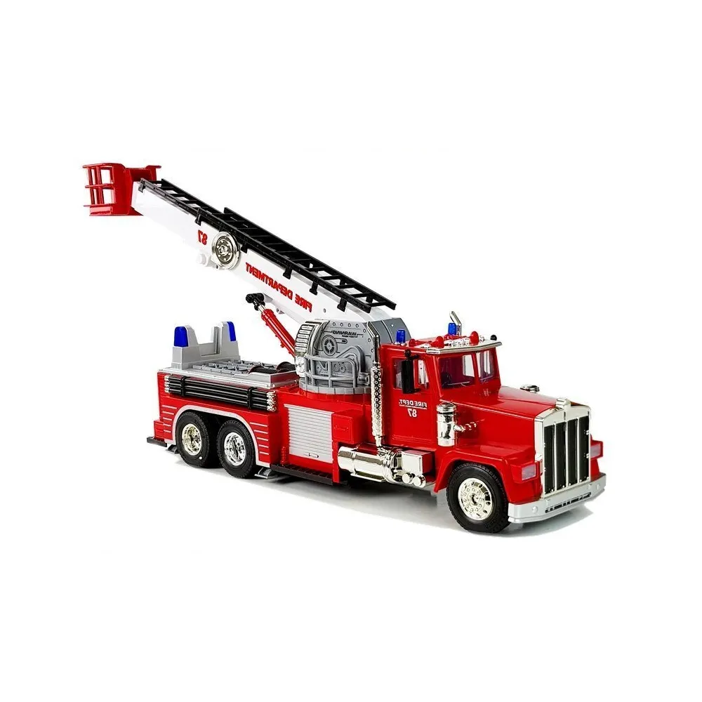 Zdalnie sterowany wóz strażacki z akumulatorem i kablem USB do ładowania