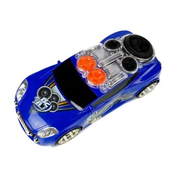 Kolorowy samochód sportowy z efektami świetlnymi i muzycznymi