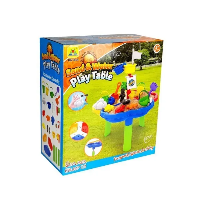 Bezpieczna piaskownica na ogród i balkon z zabawkami dla dzieci powyżej 3 lat