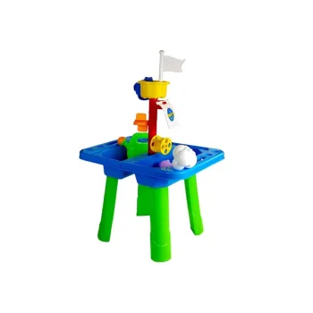 Stolik Piaskownica Foremki do Piasku Łopatki Konewka