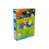 Stolik Piaskownica Foremki do Piasku Łopatki Konewka