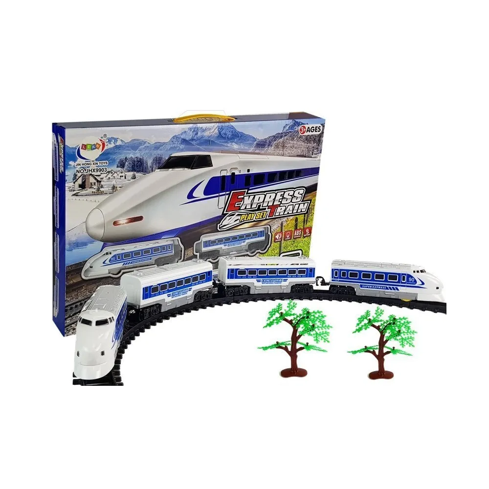 Kolejka Pendolino na torach z efektami świetlnymi i dźwiękowymi