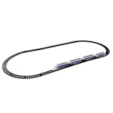 Interaktywna kolejka z solidnych materiałów i efektami specjalnymi