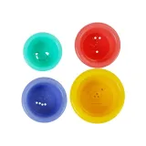 Różnokolorowe wiaderka z wizerunkami zwierzątek na kąpiel