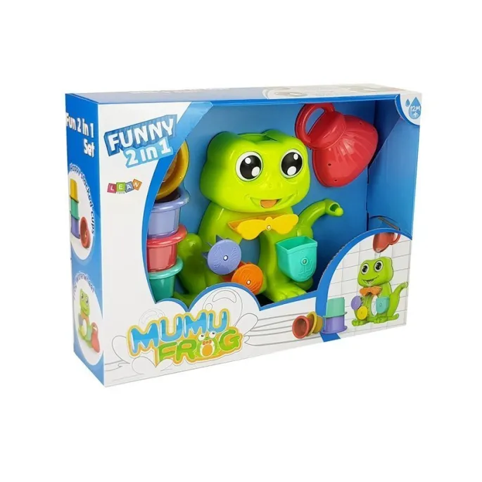 Zestaw zabawkowy do kąpieli z żabką rozwijający zręczność dziecka