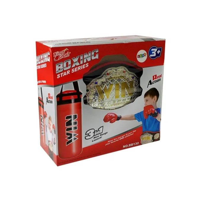 Rękawice bokserskie dziecięce z zapięciem na rzep, pasujące do worka