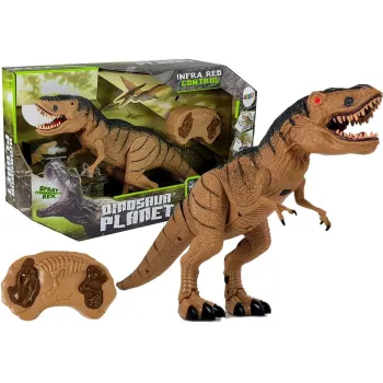 Zdalnie sterowany dinozaur Tyranozaur Rex z efektami dźwięku i pary