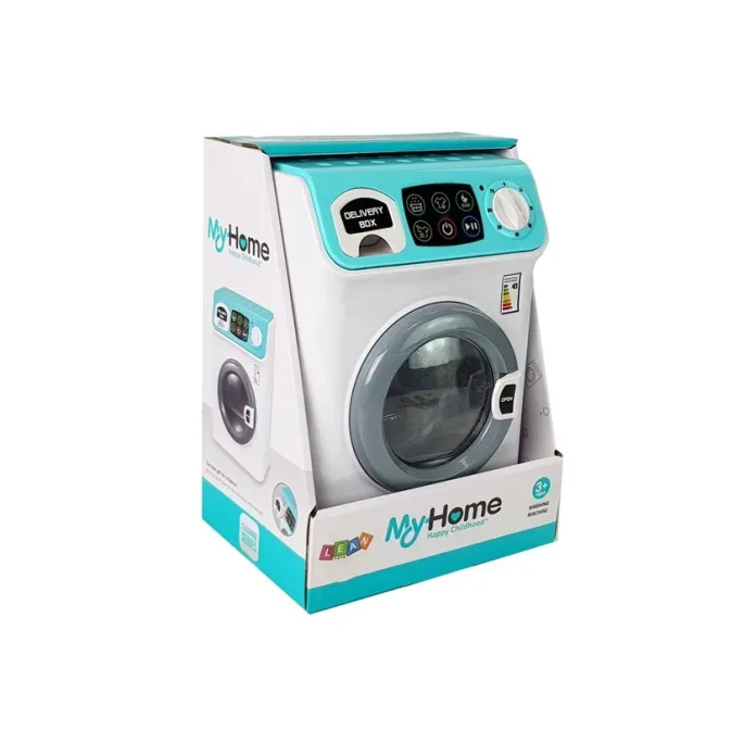 Interaktywna pralka dla dzieci pakowana w kolorowe pudełko prezentowe