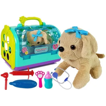 Zestaw Weterynarz z Pieskiem i Transporterem