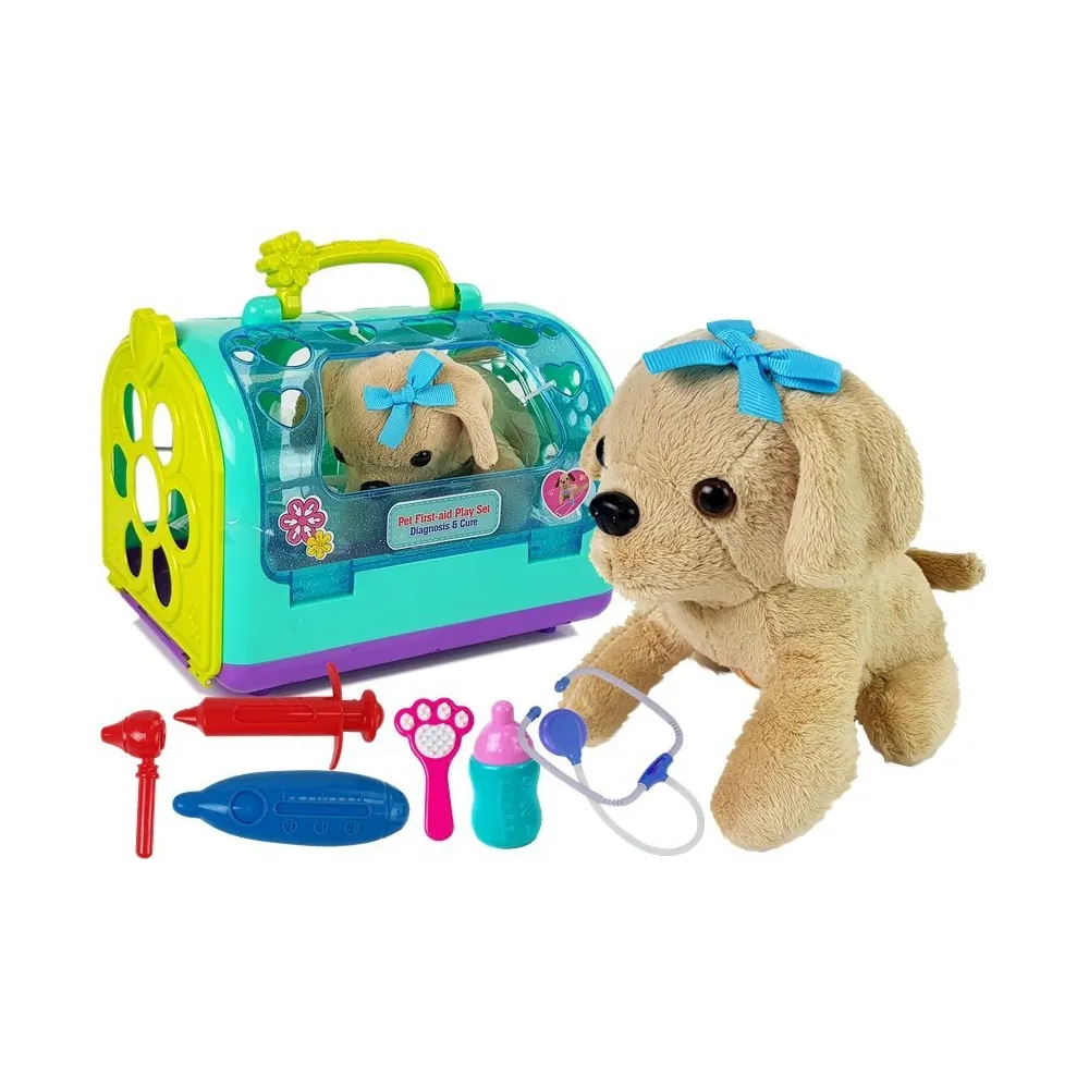 Zestaw Weterynarz z Pieskiem i Transporterem