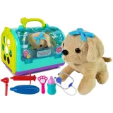 Zestaw Weterynarz z Pieskiem i Transporterem