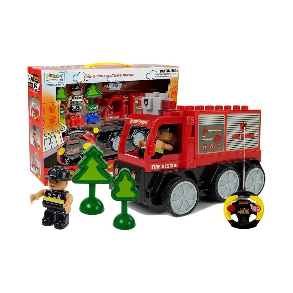 Zdalnie sterowany wóz strażacki dla dzieci z pilotem RC