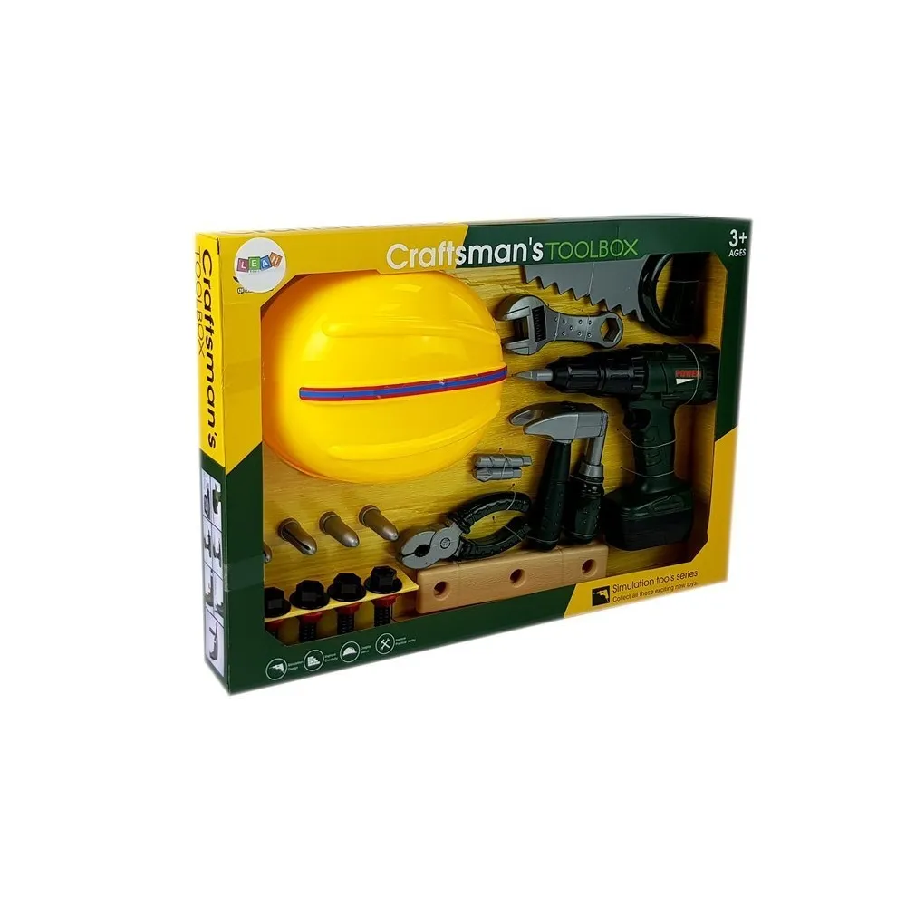 Zestaw narzędzi edukacyjnych dla dzieci powyżej 3 lat, z realistyczną wiertarką