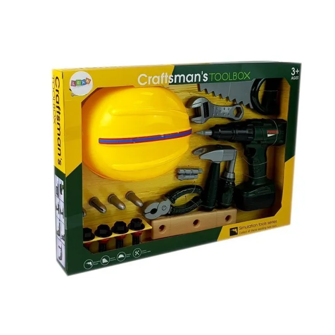 Zestaw narzędzi edukacyjnych dla dzieci powyżej 3 lat, z realistyczną wiertarką