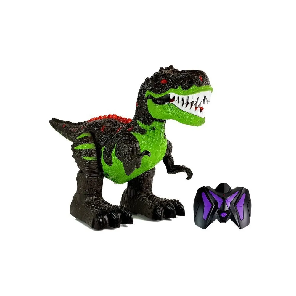R/C Tyranozaur z pilotem i dźwiękiem na białym tle
