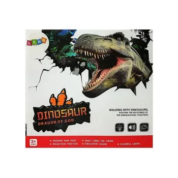 Zielony dinozaur edukacyjny z certyfikatem bezpieczeństwa CE