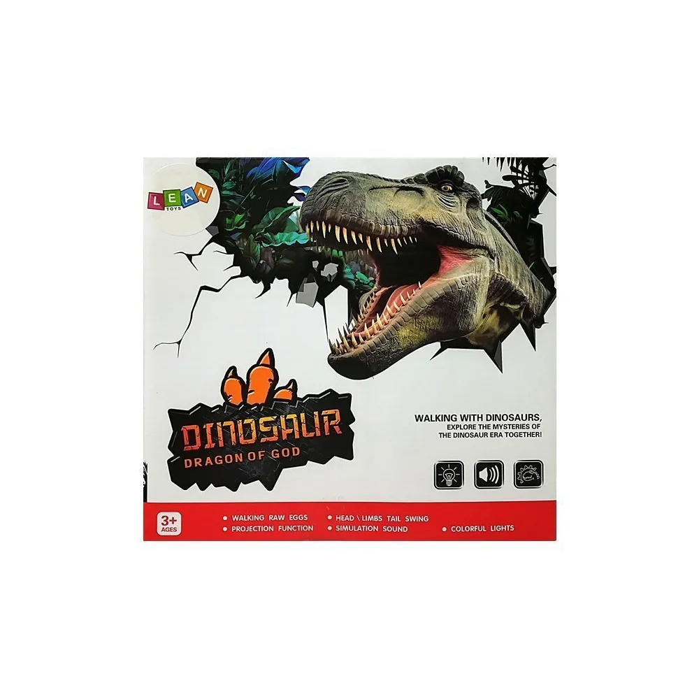 Zielony dinozaur edukacyjny z certyfikatem bezpieczeństwa CE