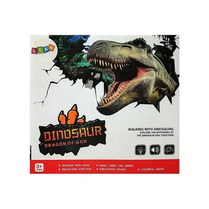 Zielony dinozaur edukacyjny z certyfikatem bezpieczeństwa CE